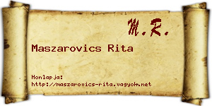 Maszarovics Rita névjegykártya